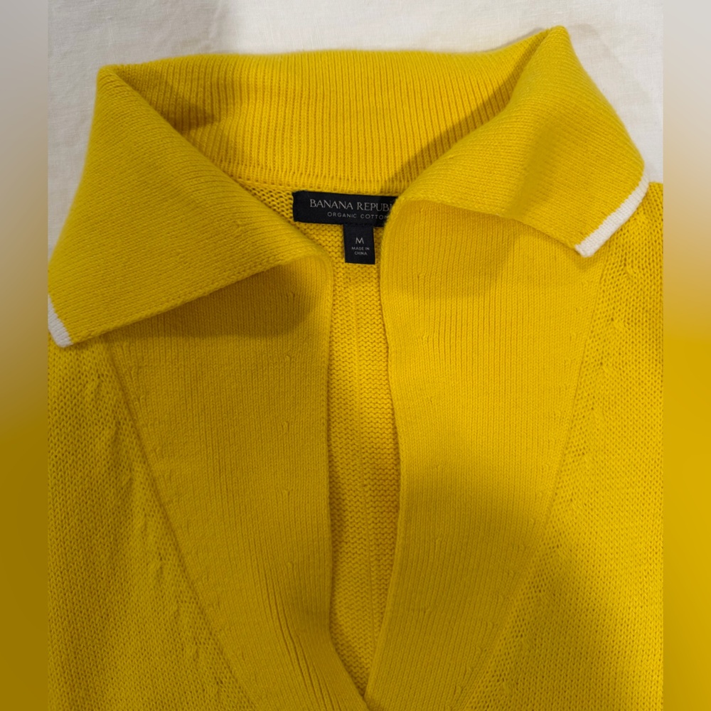 Banana Republic Vibrant Yellow Knit Top